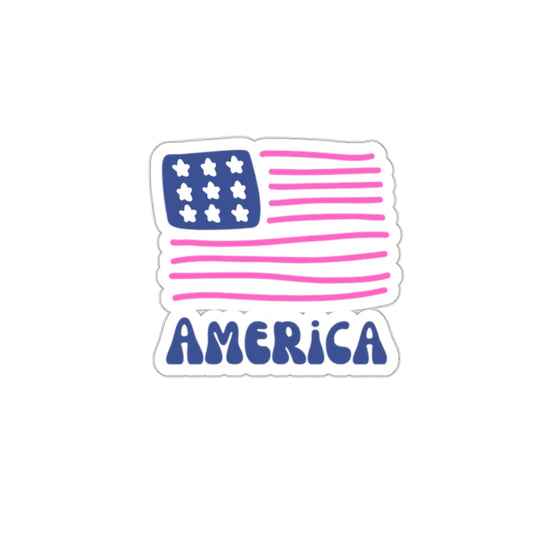 America Pink Sticker