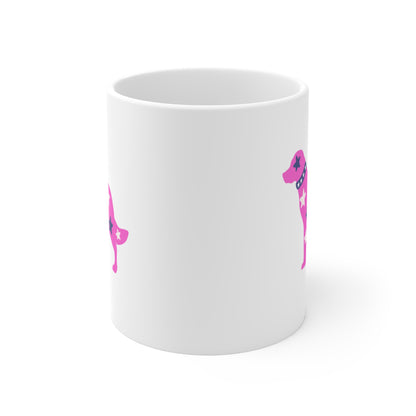 PATRIOTIC PUP COLOR SERIES MUG PINK