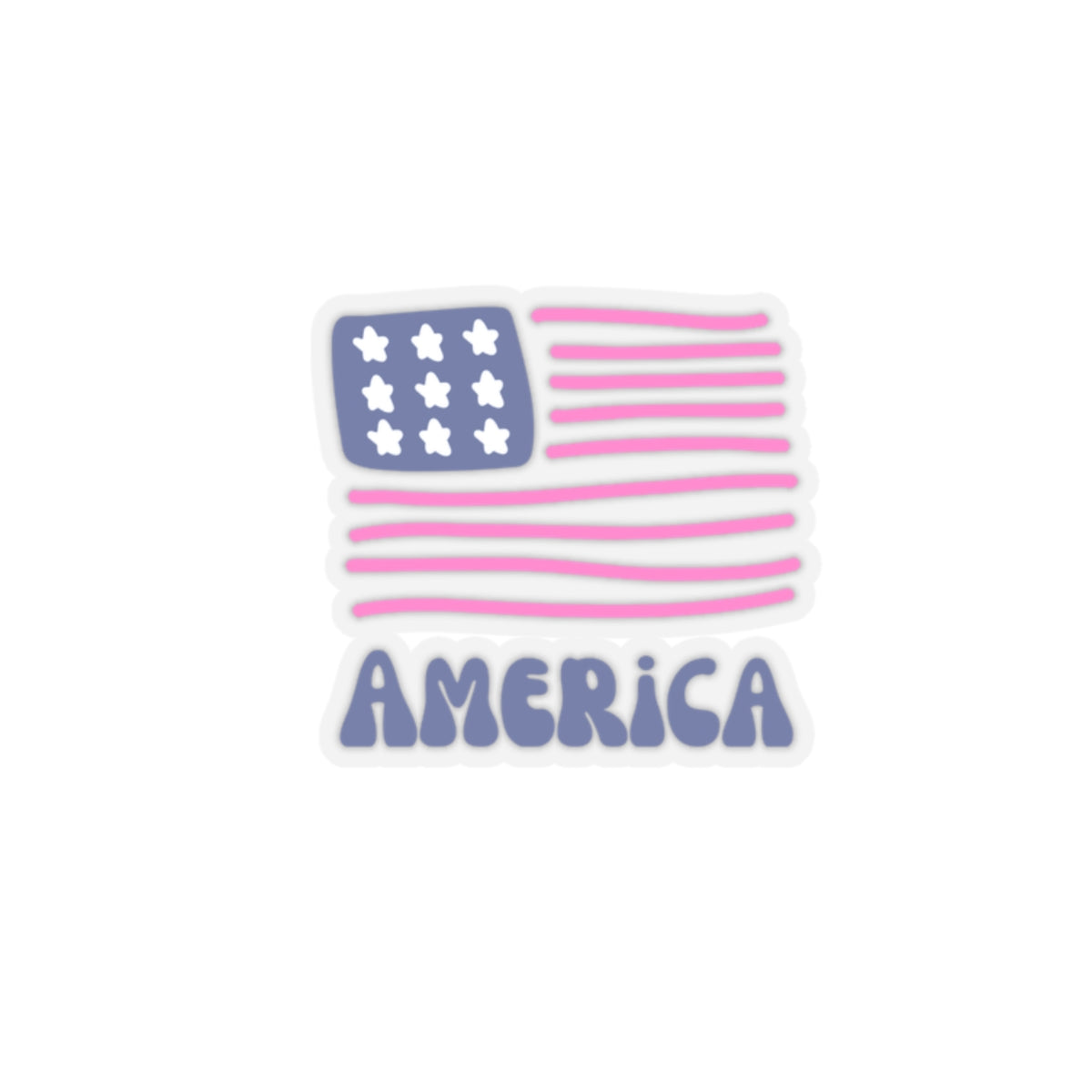 America Pink Sticker