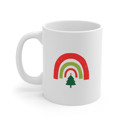 Christmas Rainbow Tree Mug