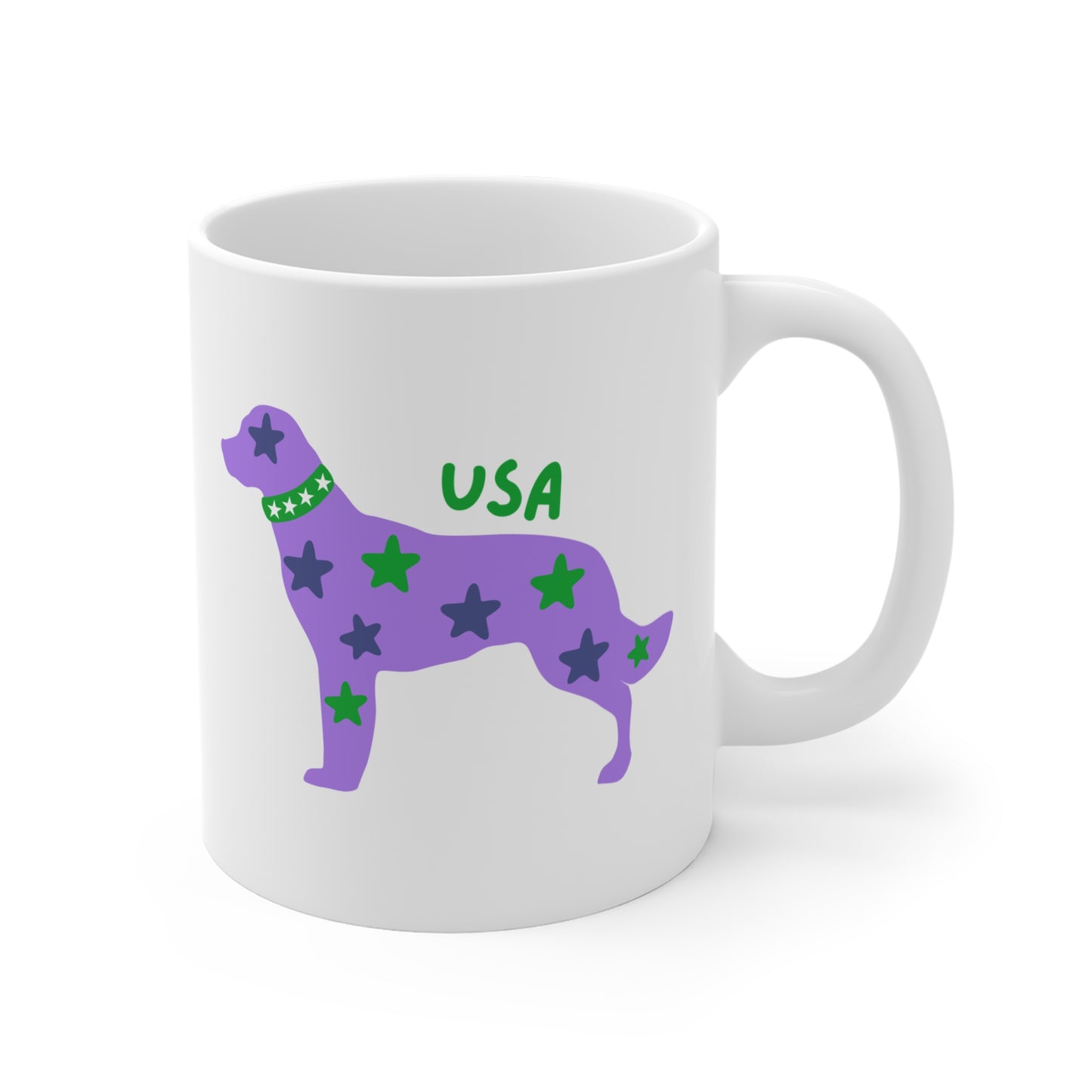 PATRIOTIC PUP COLOR SERIES PURPLE MUG