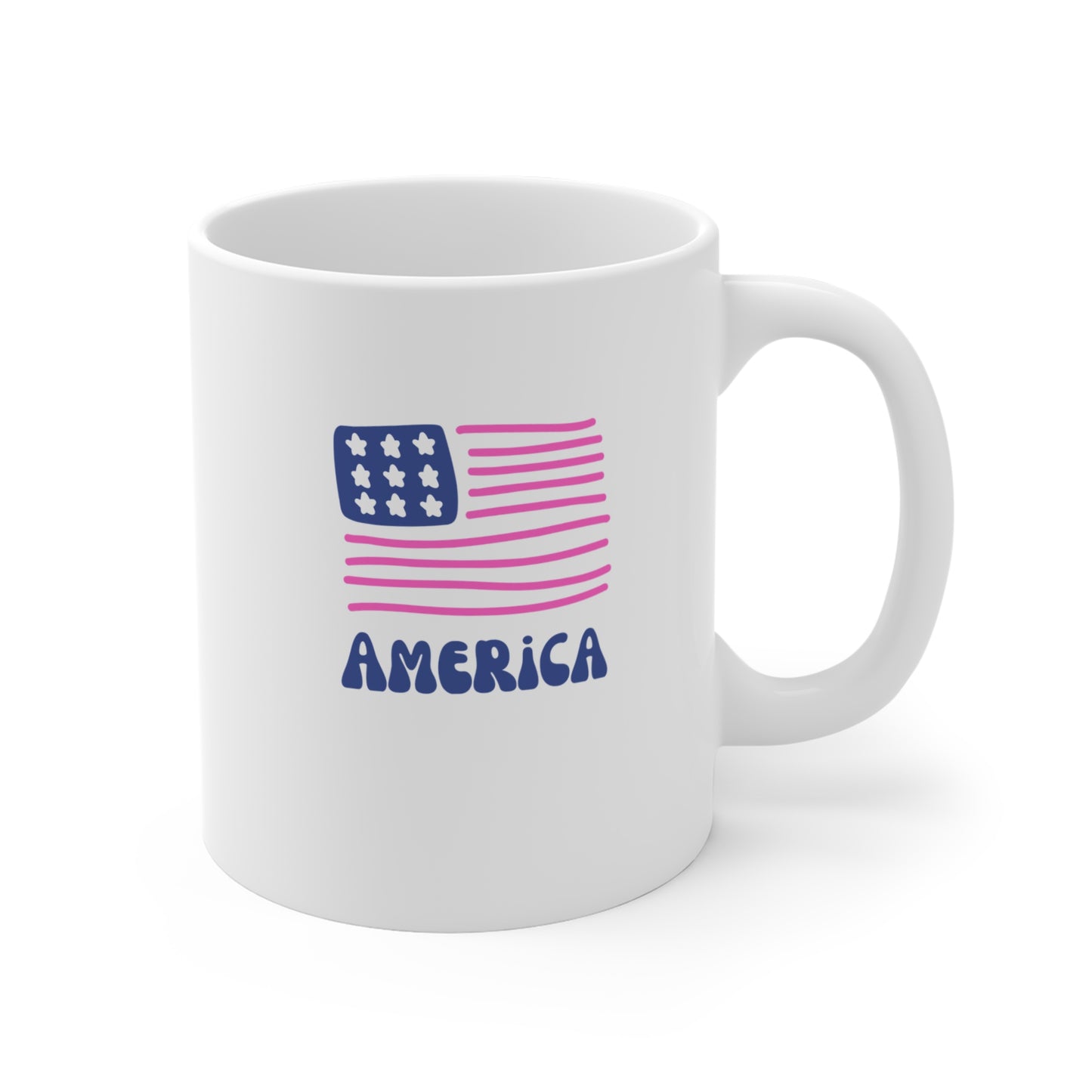 AMERICAN FLAG PINK MUG