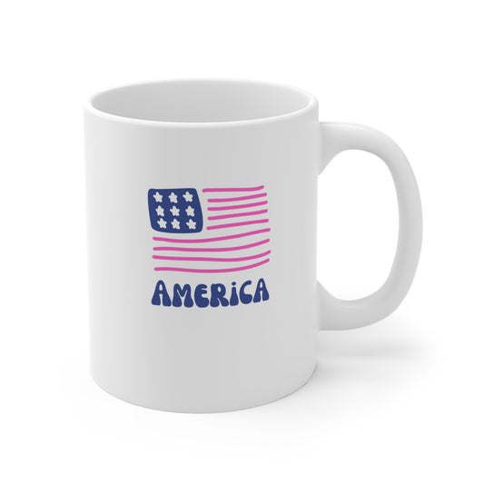 AMERICAN FLAG PINK MUG