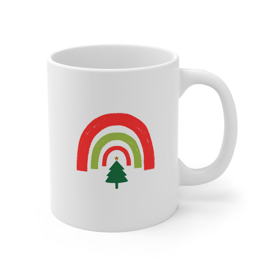 Christmas Rainbow Tree Mug